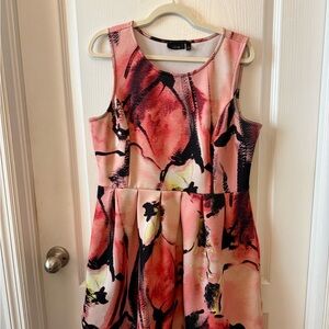 Apt. 9 Pink and Black Floral Kids Dress